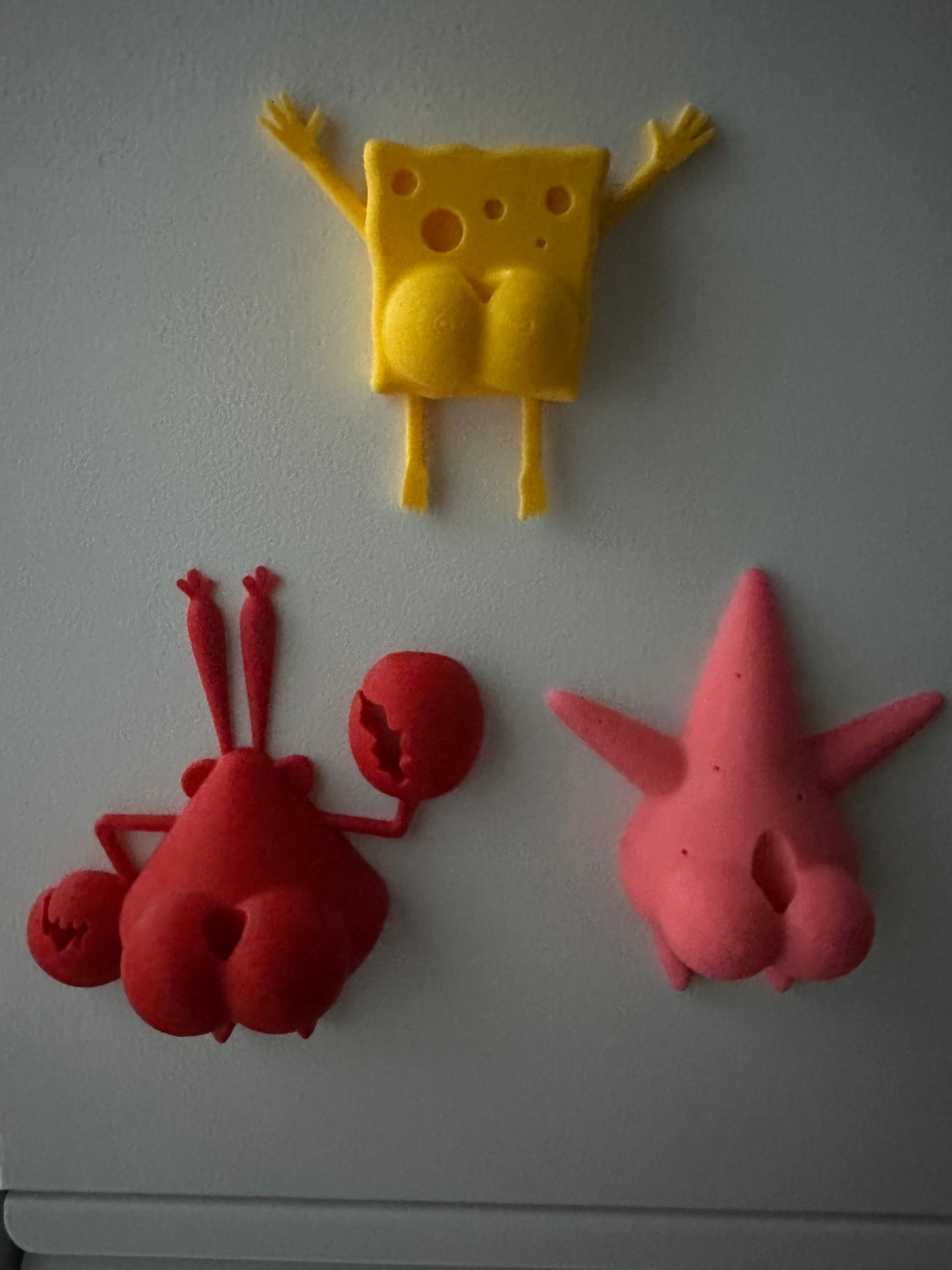 🧽🦀 x3 Underwater Friends Fridge Magnet Set Pencil Holders