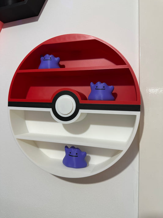 Large Pocket Monster Style Wall Display Shelf