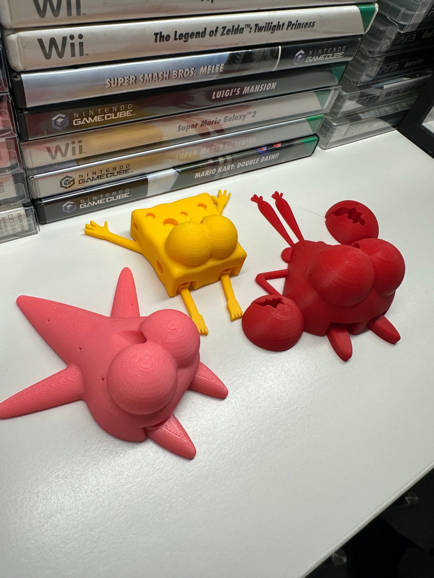 🧽🦀 x3 Underwater Friends Fridge Magnet Set Pencil Holders