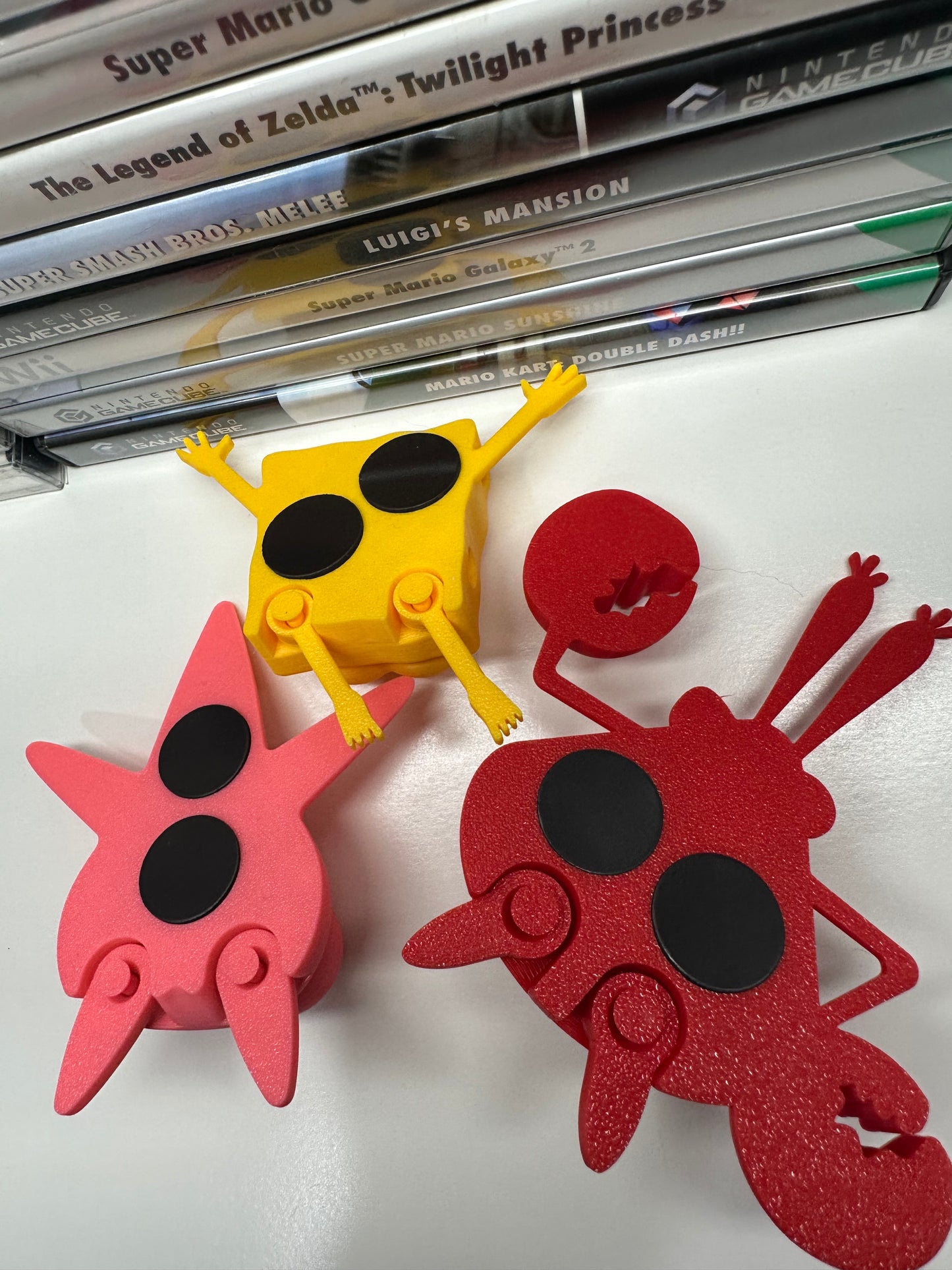 🧽🦀 x3 Underwater Friends Fridge Magnet Set Pencil Holders