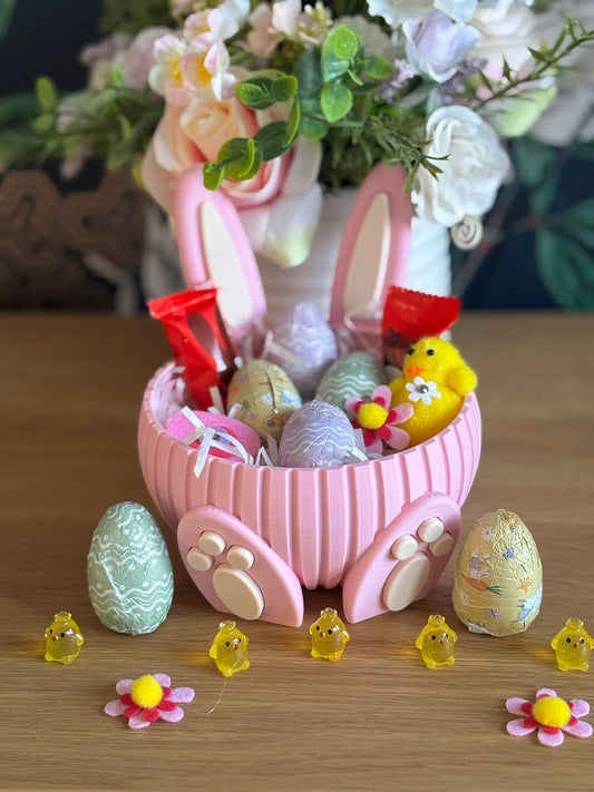 🐰 Large Pink Easter Bunny Basket (Basket Only)