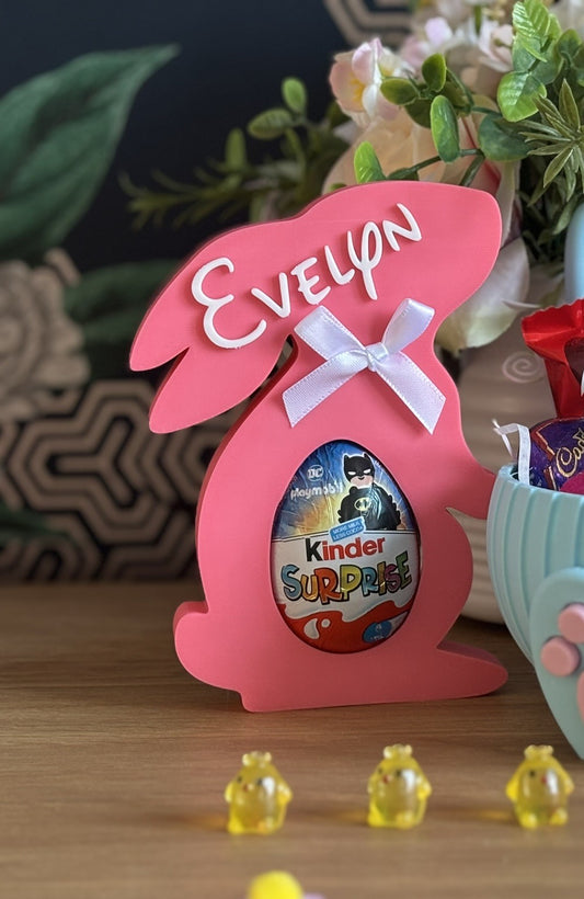 🐰 Pink Personalisable Easter Egg Holder