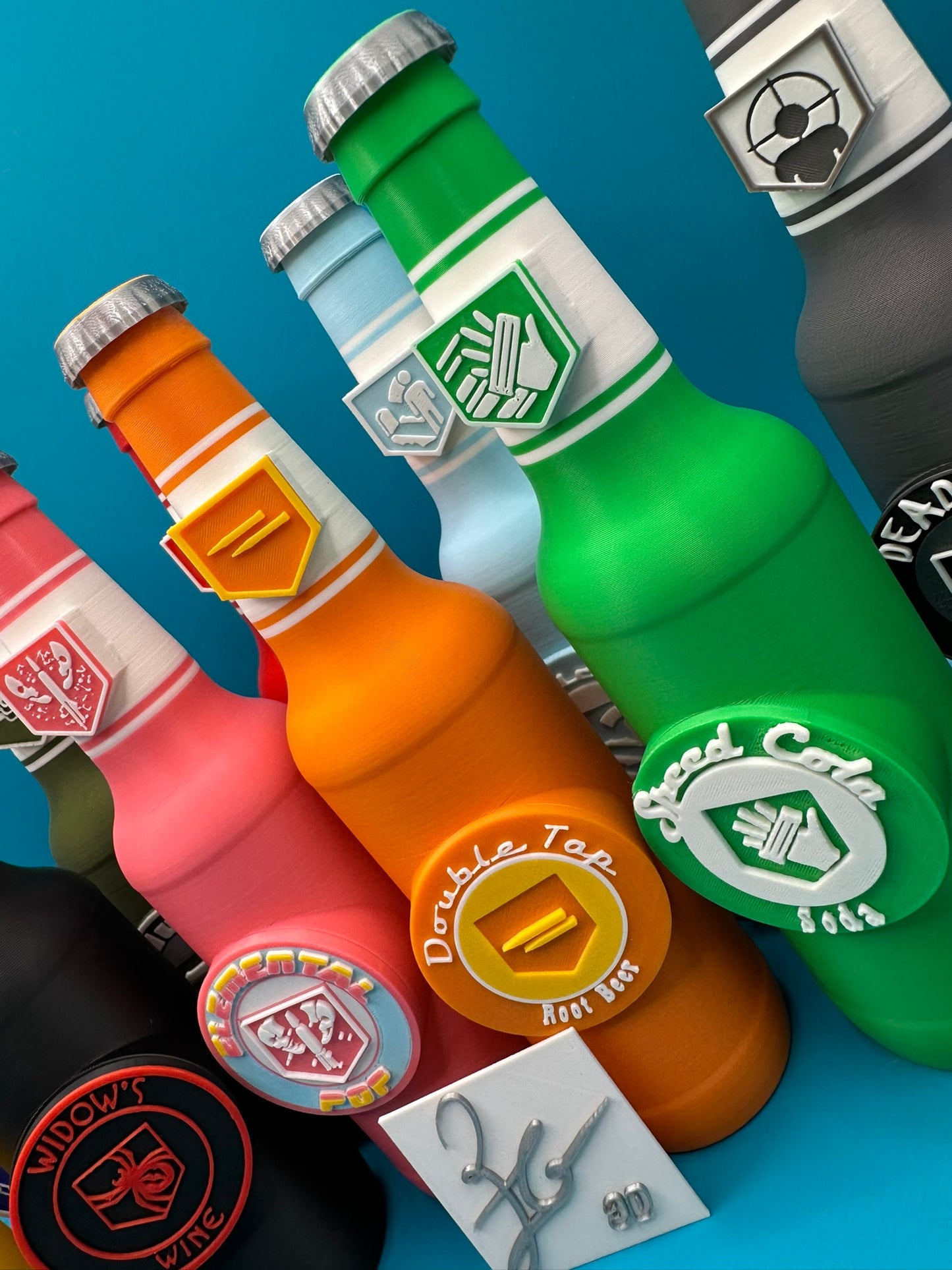 x11 Full Set of Zombies Perk Bottles - 3D Printed - 17.2cm Tall